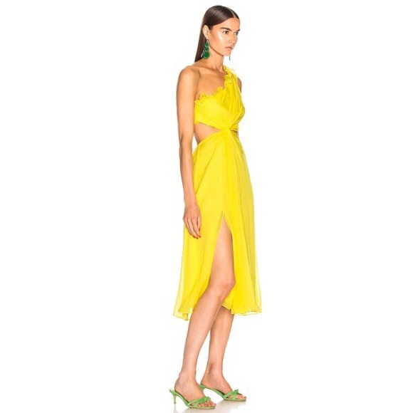 cinq a sept yellow dress